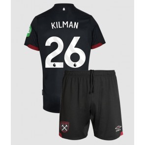 West Ham United Max Kilman #26 Borta Kläder Barn 2024-25 Kortärmad (+ Korta byxor)